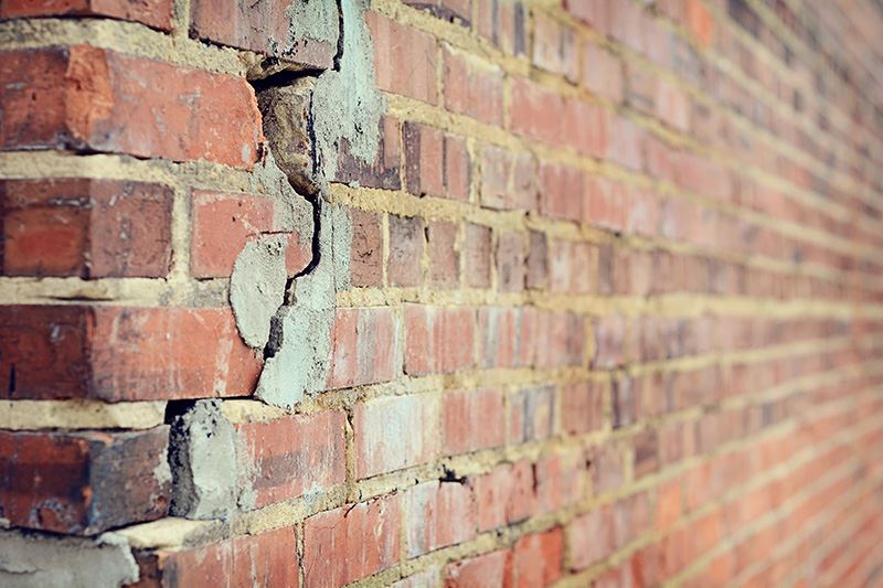 Brick Wall Slight Crack